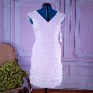 Vince Camuto Cream and Gold Dress